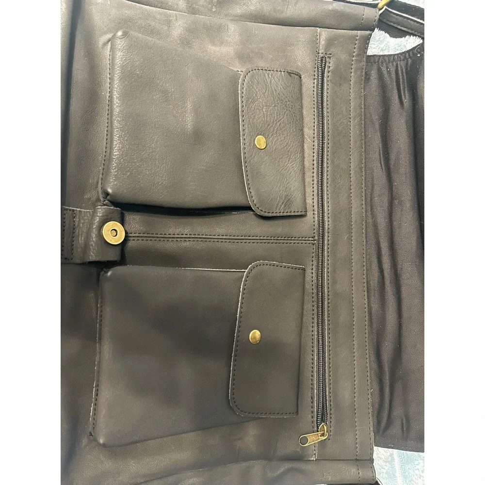 Bon Jovi Heart & Dagger Leather Messenger Laptop Bag Tour Merch 2000s Rock
